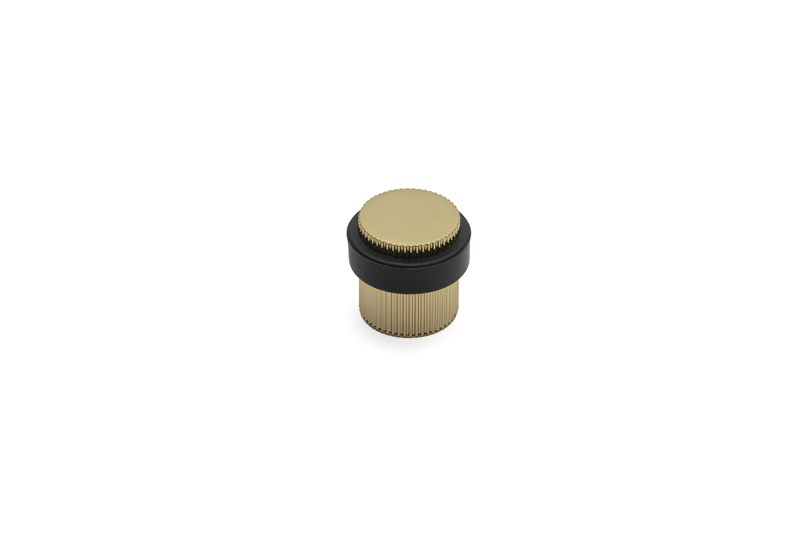 System 1016 Kapı Stoperi Yapışkanlı/Vidalı 38 mm Gold - Siyah (DS1016 0038 GL-P6)