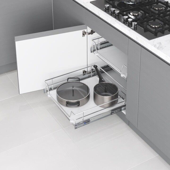 Ahşap Tablalı Bağımsız Teleskopik Raylı Çekmece 800 mm