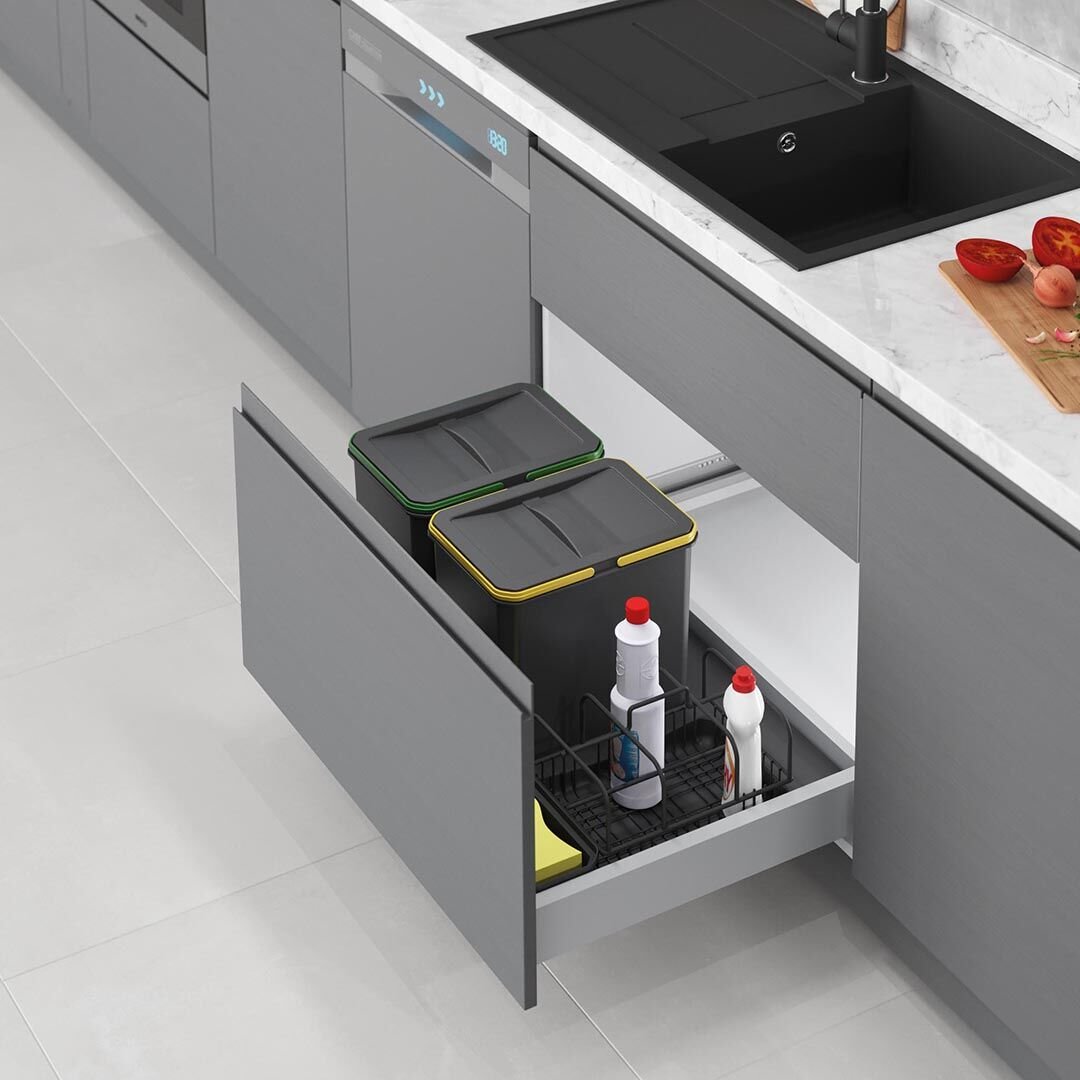 Çekmece İçi Çöp Kovası Taşınabilir Sepetli (Manuel)