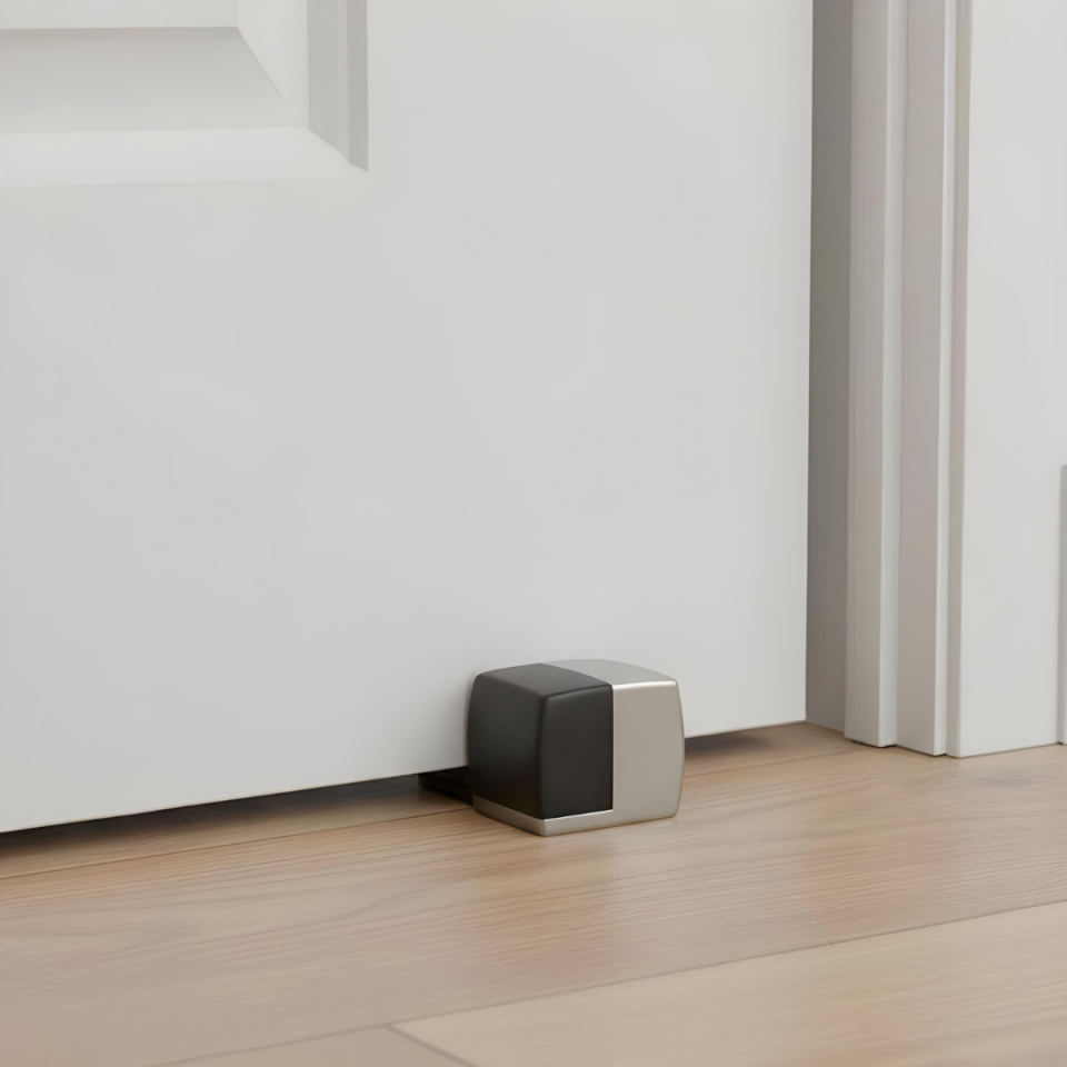 System 1015 Kapı Stoperi Yapışkanlı/Vidalı 34 mm Krom - Siyah (DS1015 0034 CR-P6)