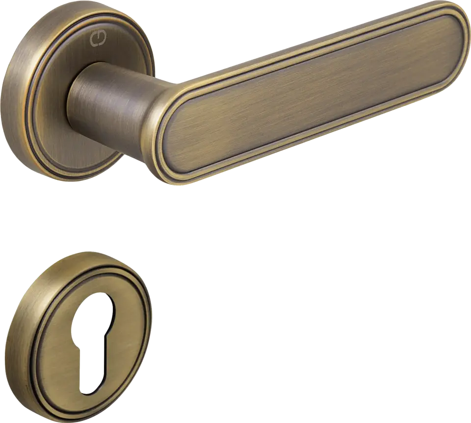 Çebi A579 Kaf Kapı Kolu MP30 (Fırçalanmış Antik Pirinç) - Yale