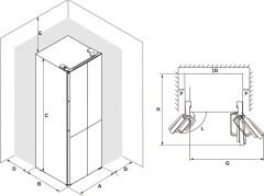 Buzdolabı, HÄFELE MAXIMA, 90 cm, Solo, 4 Kapılı, No-Frost, 600 Litre